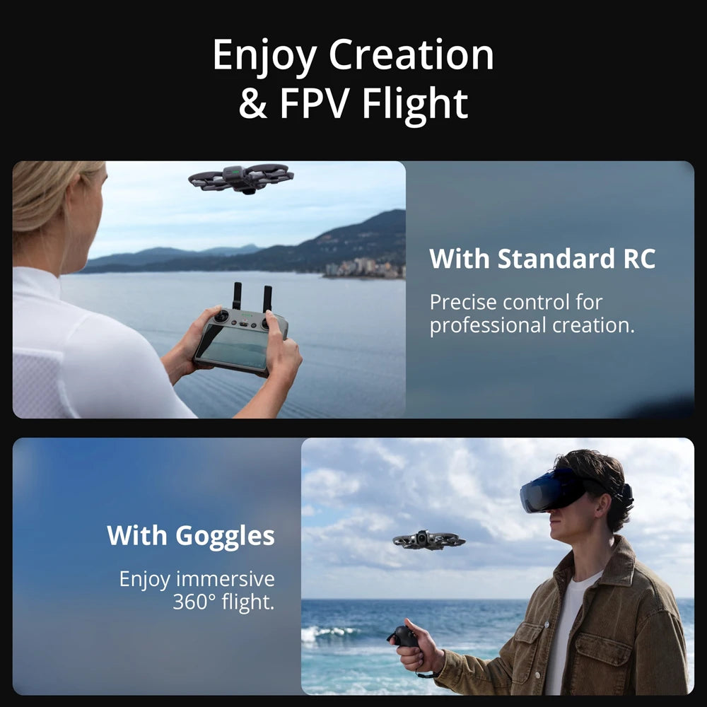 DJI Avata 360 Drone 1-Inch Sensor 8K HDR Panoramic Drone 4K Single Lens Mode 20km Range 4G Enhanced Transmission FPV Quadcopter Avata 360 Brand New